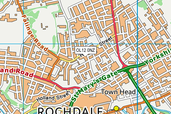 OL12 0NZ map - OS VectorMap District (Ordnance Survey) OL12 0NZ map - OS VectorMap District (Ordnance Survey)