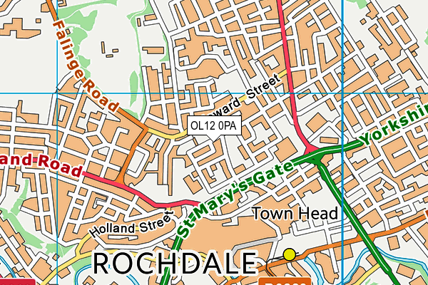 OL12 0PA map - OS VectorMap District (Ordnance Survey) OL12 0PA map - OS VectorMap District (Ordnance Survey)