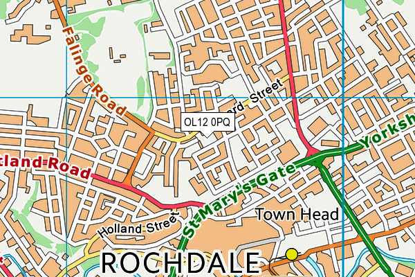 OL12 0PQ map - OS VectorMap District (Ordnance Survey) OL12 0PQ map - OS VectorMap District (Ordnance Survey)