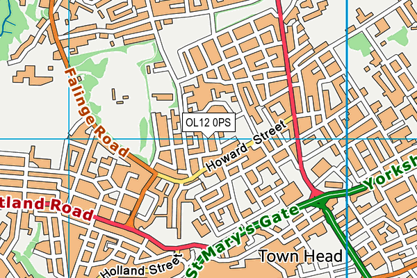 OL12 0PS map - OS VectorMap District (Ordnance Survey) OL12 0PS map - OS VectorMap District (Ordnance Survey)