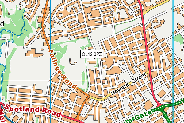 OL12 0PZ map - OS VectorMap District (Ordnance Survey) OL12 0PZ map - OS VectorMap District (Ordnance Survey)