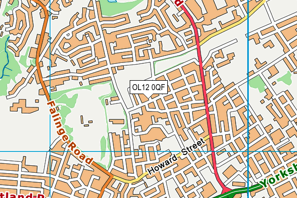 OL12 0QF map - OS VectorMap District (Ordnance Survey) OL12 0QF map - OS VectorMap District (Ordnance Survey)