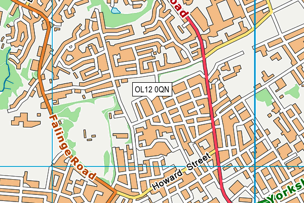 OL12 0QN map - OS VectorMap District (Ordnance Survey) OL12 0QN map - OS VectorMap District (Ordnance Survey)