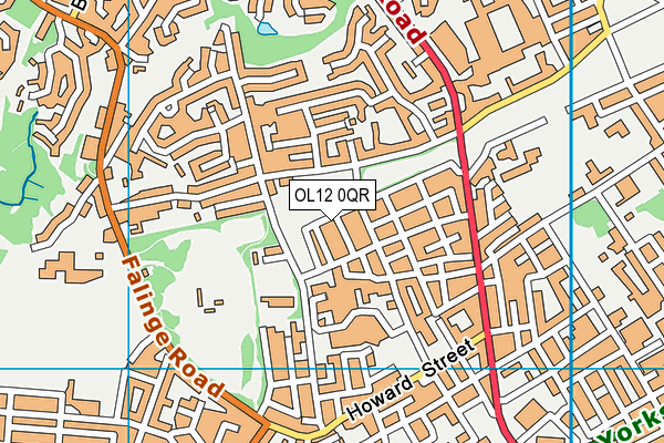OL12 0QR map - OS VectorMap District (Ordnance Survey) OL12 0QR map - OS VectorMap District (Ordnance Survey)
