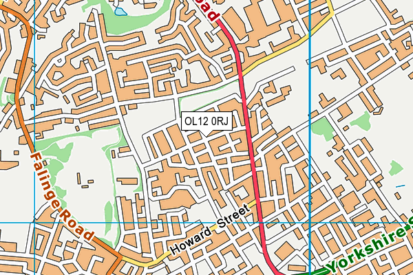 OL12 0RJ map - OS VectorMap District (Ordnance Survey) OL12 0RJ map - OS VectorMap District (Ordnance Survey)