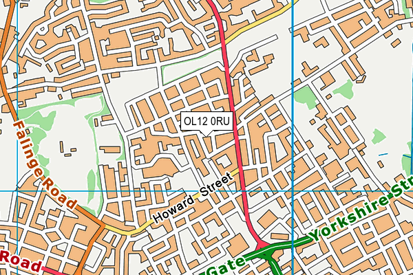 OL12 0RU map - OS VectorMap District (Ordnance Survey) OL12 0RU map - OS VectorMap District (Ordnance Survey)