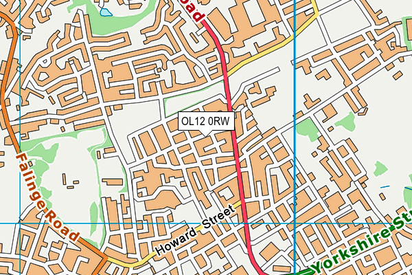 OL12 0RW map - OS VectorMap District (Ordnance Survey) OL12 0RW map - OS VectorMap District (Ordnance Survey)