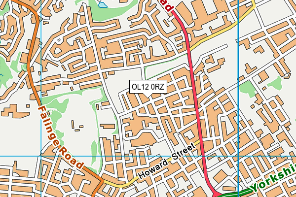 OL12 0RZ map - OS VectorMap District (Ordnance Survey) OL12 0RZ map - OS VectorMap District (Ordnance Survey)