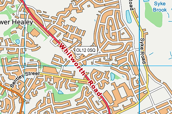 OL12 0SQ map - OS VectorMap District (Ordnance Survey) OL12 0SQ map - OS VectorMap District (Ordnance Survey)