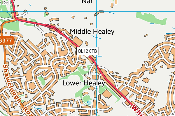 OL12 0TB map - OS VectorMap District (Ordnance Survey) OL12 0TB map - OS VectorMap District (Ordnance Survey)