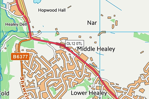 OL12 0TL map - OS VectorMap District (Ordnance Survey) OL12 0TL map - OS VectorMap District (Ordnance Survey)