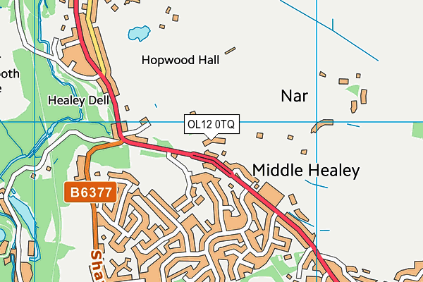 OL12 0TQ map - OS VectorMap District (Ordnance Survey) OL12 0TQ map - OS VectorMap District (Ordnance Survey)