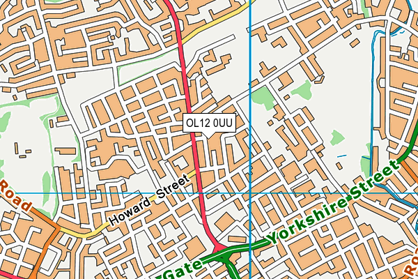 OL12 0UU map - OS VectorMap District (Ordnance Survey) OL12 0UU map - OS VectorMap District (Ordnance Survey)
