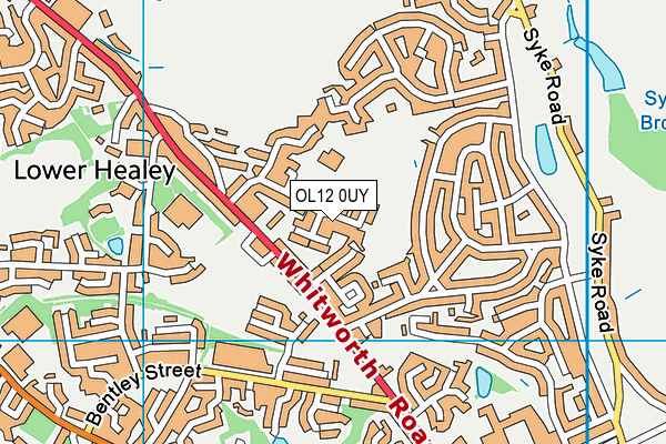 OL12 0UY map - OS VectorMap District (Ordnance Survey) OL12 0UY map - OS VectorMap District (Ordnance Survey)