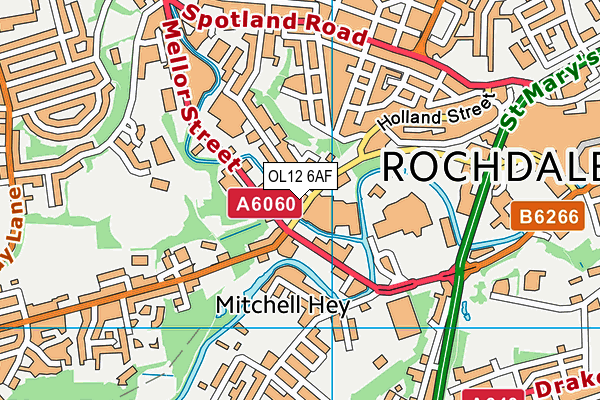 OL12 6AF map - OS VectorMap District (Ordnance Survey) OL12 6AF map - OS VectorMap District (Ordnance Survey)