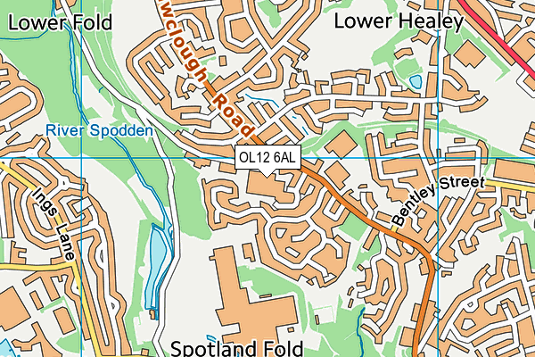 OL12 6AL map - OS VectorMap District (Ordnance Survey) OL12 6AL map - OS VectorMap District (Ordnance Survey)