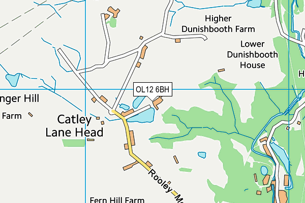 OL12 6BH map - OS VectorMap District (Ordnance Survey)