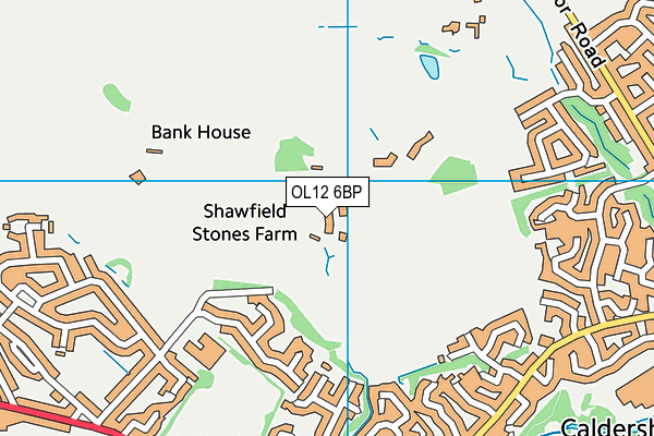 OL12 6BP map - OS VectorMap District (Ordnance Survey) OL12 6BP map - OS VectorMap District (Ordnance Survey)