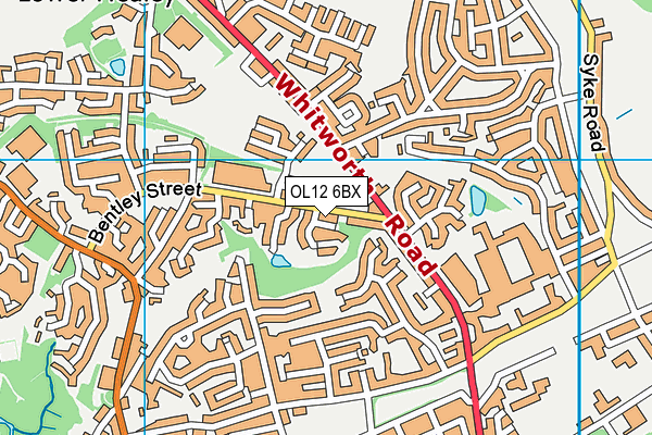 OL12 6BX map - OS VectorMap District (Ordnance Survey) OL12 6BX map - OS VectorMap District (Ordnance Survey)