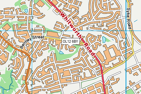 OL12 6BY map - OS VectorMap District (Ordnance Survey) OL12 6BY map - OS VectorMap District (Ordnance Survey)