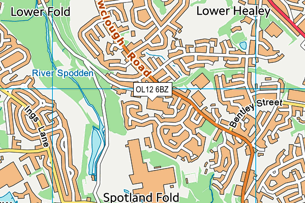 OL12 6BZ map - OS VectorMap District (Ordnance Survey) OL12 6BZ map - OS VectorMap District (Ordnance Survey)