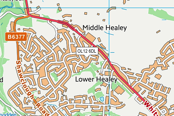 OL12 6DL map - OS VectorMap District (Ordnance Survey) OL12 6DL map - OS VectorMap District (Ordnance Survey)