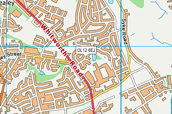 OL12 6EJ map - OS VectorMap District (Ordnance Survey)