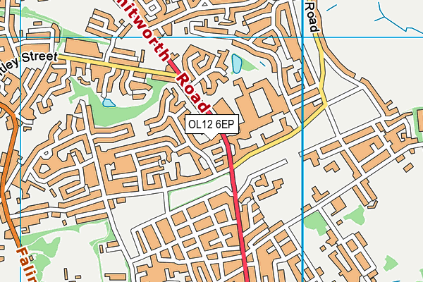 OL12 6EP map - OS VectorMap District (Ordnance Survey) OL12 6EP map - OS VectorMap District (Ordnance Survey)