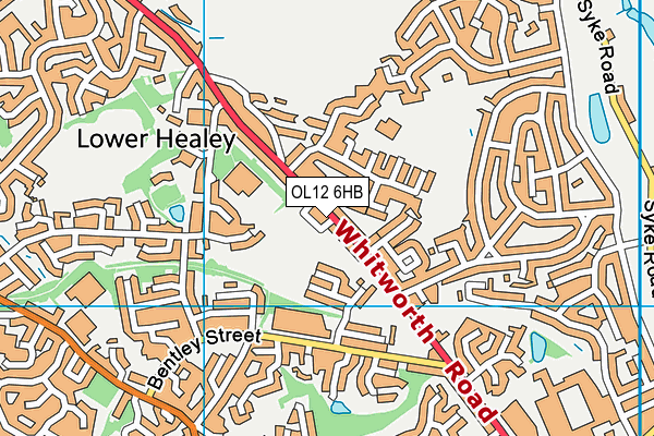 OL12 6HB map - OS VectorMap District (Ordnance Survey)