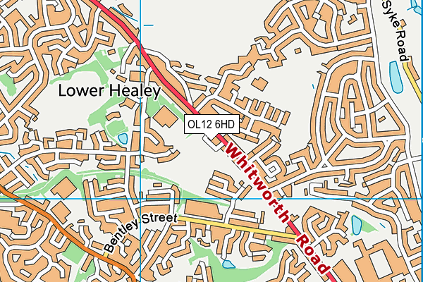 OL12 6HD map - OS VectorMap District (Ordnance Survey) OL12 6HD map - OS VectorMap District (Ordnance Survey)