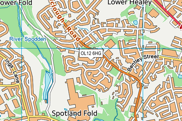 OL12 6HG map - OS VectorMap District (Ordnance Survey) OL12 6HG map - OS VectorMap District (Ordnance Survey)