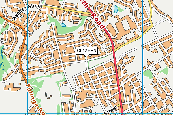 OL12 6HN map - OS VectorMap District (Ordnance Survey) OL12 6HN map - OS VectorMap District (Ordnance Survey)