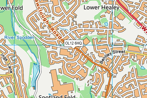 OL12 6HQ map - OS VectorMap District (Ordnance Survey) OL12 6HQ map - OS VectorMap District (Ordnance Survey)