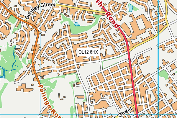 OL12 6HX map - OS VectorMap District (Ordnance Survey) OL12 6HX map - OS VectorMap District (Ordnance Survey)
