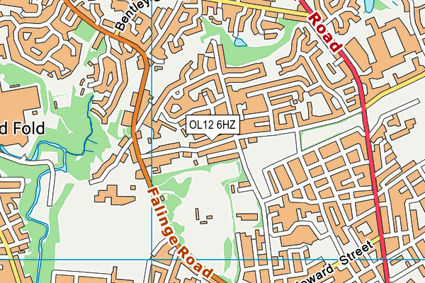 OL12 6HZ map - OS VectorMap District (Ordnance Survey) OL12 6HZ map - OS VectorMap District (Ordnance Survey)