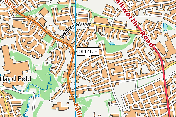 OL12 6JH map - OS VectorMap District (Ordnance Survey) OL12 6JH map - OS VectorMap District (Ordnance Survey)