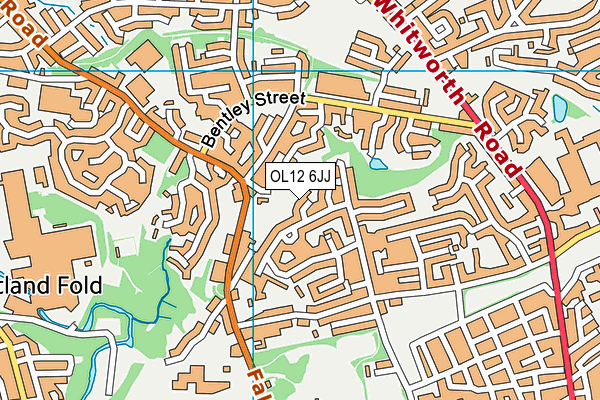 OL12 6JJ map - OS VectorMap District (Ordnance Survey) OL12 6JJ map - OS VectorMap District (Ordnance Survey)