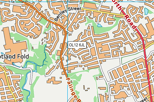 OL12 6JL map - OS VectorMap District (Ordnance Survey) OL12 6JL map - OS VectorMap District (Ordnance Survey)