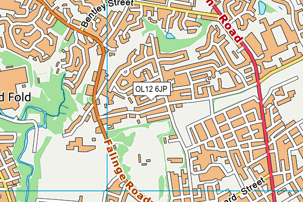OL12 6JP map - OS VectorMap District (Ordnance Survey) OL12 6JP map - OS VectorMap District (Ordnance Survey)