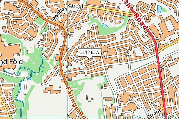 OL12 6JW map - OS VectorMap District (Ordnance Survey) OL12 6JW map - OS VectorMap District (Ordnance Survey)