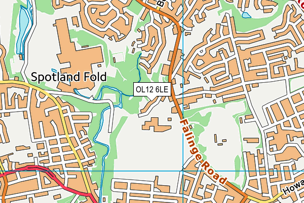 OL12 6LE map - OS VectorMap District (Ordnance Survey) OL12 6LE map - OS VectorMap District (Ordnance Survey)