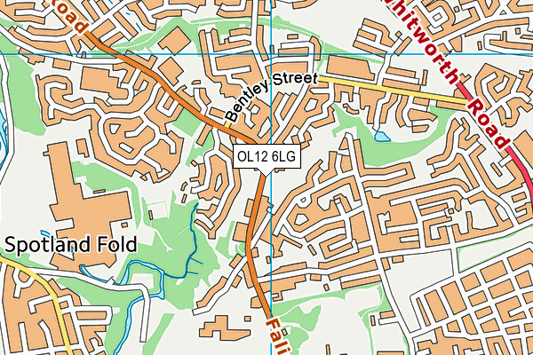 OL12 6LG map - OS VectorMap District (Ordnance Survey) OL12 6LG map - OS VectorMap District (Ordnance Survey)