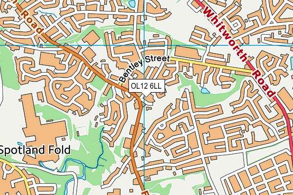OL12 6LL map - OS VectorMap District (Ordnance Survey) OL12 6LL map - OS VectorMap District (Ordnance Survey)