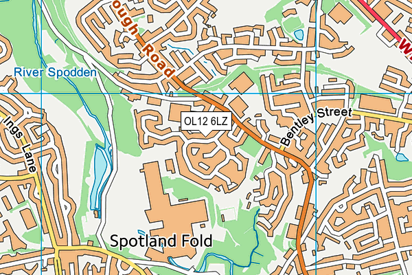 OL12 6LZ map - OS VectorMap District (Ordnance Survey) OL12 6LZ map - OS VectorMap District (Ordnance Survey)