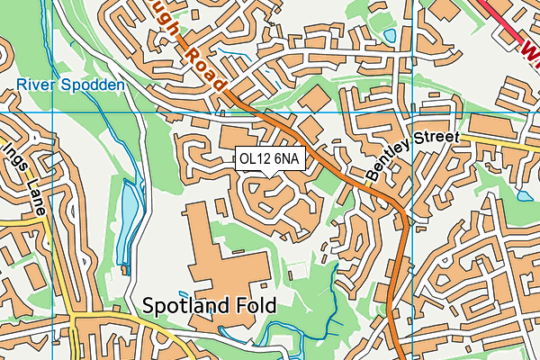 OL12 6NA map - OS VectorMap District (Ordnance Survey) OL12 6NA map - OS VectorMap District (Ordnance Survey)