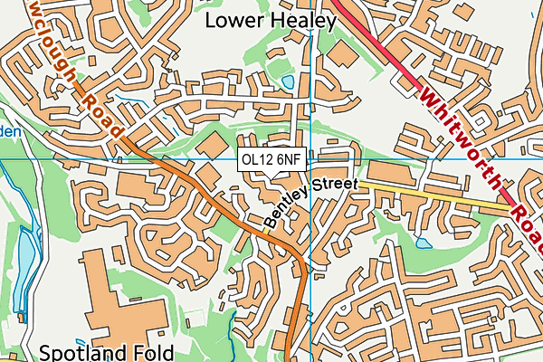 OL12 6NF map - OS VectorMap District (Ordnance Survey) OL12 6NF map - OS VectorMap District (Ordnance Survey)