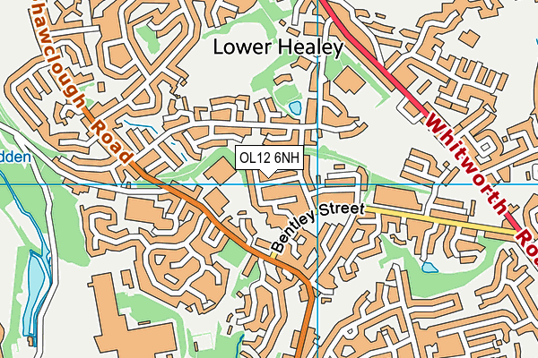 OL12 6NH map - OS VectorMap District (Ordnance Survey) OL12 6NH map - OS VectorMap District (Ordnance Survey)