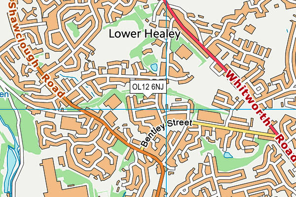 OL12 6NJ map - OS VectorMap District (Ordnance Survey) OL12 6NJ map - OS VectorMap District (Ordnance Survey)