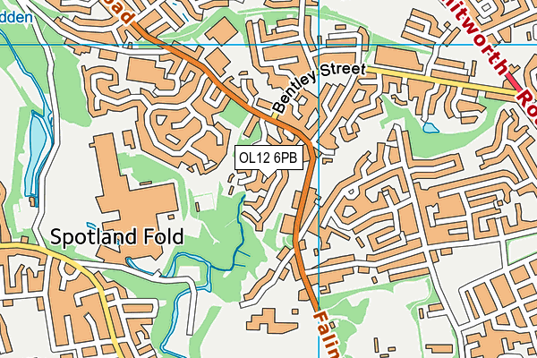 OL12 6PB map - OS VectorMap District (Ordnance Survey) OL12 6PB map - OS VectorMap District (Ordnance Survey)