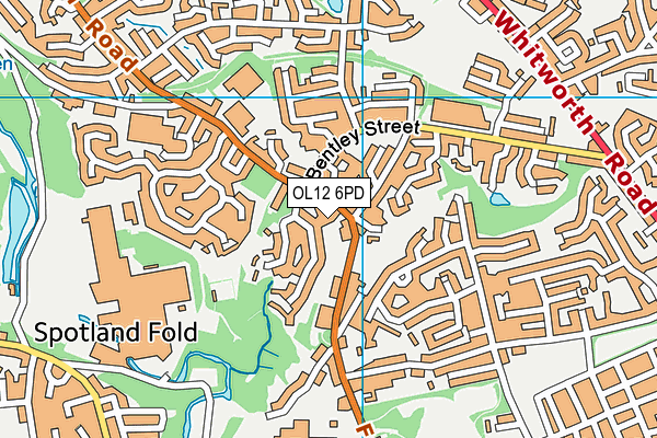 OL12 6PD map - OS VectorMap District (Ordnance Survey) OL12 6PD map - OS VectorMap District (Ordnance Survey)